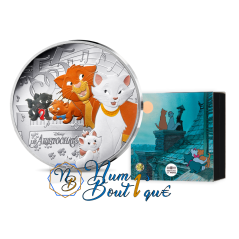 10 euros France 2025, Argent colorisé, BE, Les classiques Disney "Les Aristochats"
