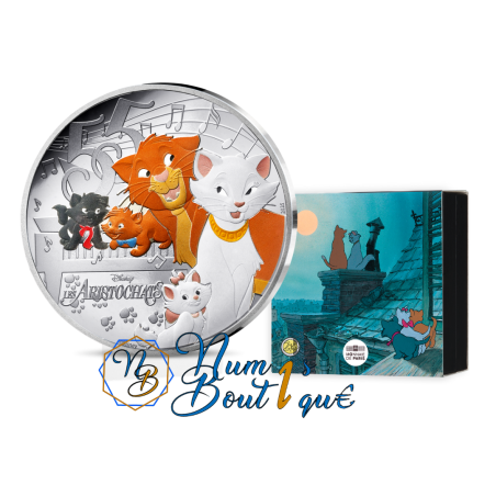 10 euros France 2025, Argent colorisé, BE, Les classiques Disney "Les Aristochats"