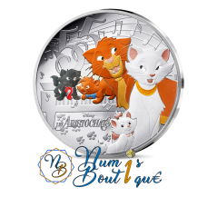 10 euros France 2025, Argent colorisé, BE, Les classiques Disney "Les Aristochats"