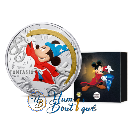 10 euros France 2025, Argent colorisé, UNC, Les classiques Disney "Fantasia"
