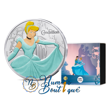 10 euros France 2025, Argent colorisé, UNC, Les classiques Disney "Cendrillon"