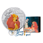 10 euros France 2025, Argent colorisé, UNC, Les classiques Disney "La Belle et le Clochard"