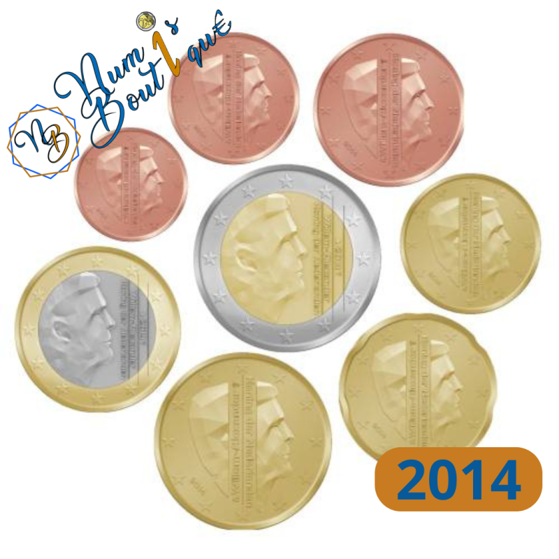 copy of Série 8 pièces Pays-Bas 2003, UNC, Face Nationale courante