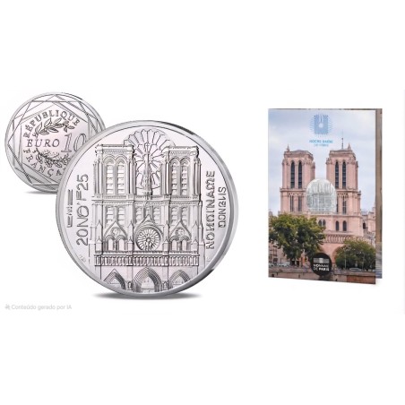 10 euros France 2025, UNC, Notre Dame de Paris