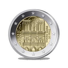 2 euros France 2025, BU, Notre Dame de Paris