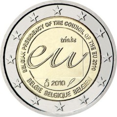 2 Euros Belgique 2010, UNC, Présidence belge du Conseil de l’Union Européenne en 2010