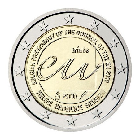 2 Euros Belgique 2010, UNC, Présidence belge du Conseil de l’Union Européenne en 2010