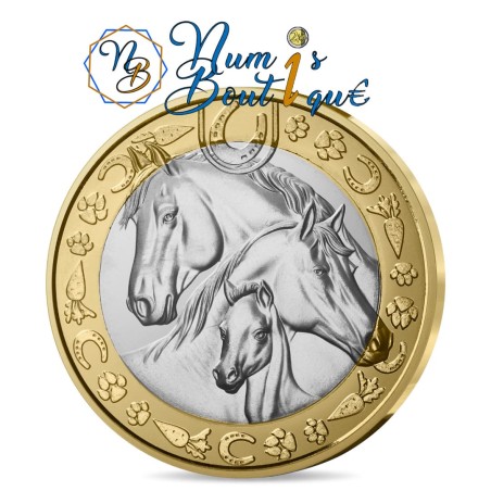 5 euros France 2025, UNC, Les 80 ans de la SPA, les Chevaux
