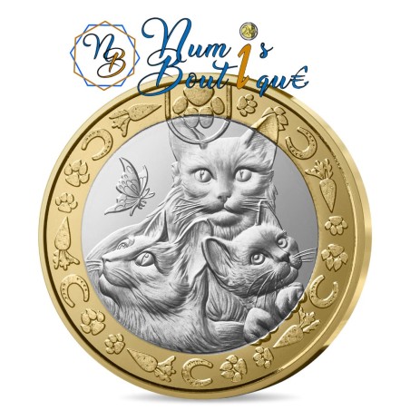 5 euros France 2025, UNC, Les 80 ans de la SPA, les Chats