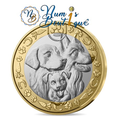 5 euros France 2025, UNC, Les 80 ans de la SPA, les Chiens