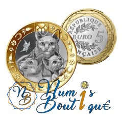 5 euros France 2025, UNC, Les 80 ans de la SPA, les Chats