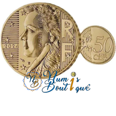 50 centimes France 2024, UNC, Face Nationale, Type 2