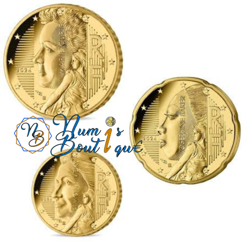 Série de 10, 20 et 50 centimes France 2024, UNC, Face Nationale, Type 2