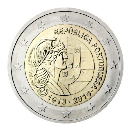 2 Euros Portugal 2010, UNC, 100ᵉ anniversaire de l’instauration de la République du Portugal