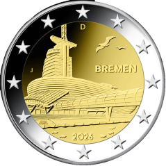 2 euros Allemagne 2026, UNC, Brême - La maison du climat Atelier G