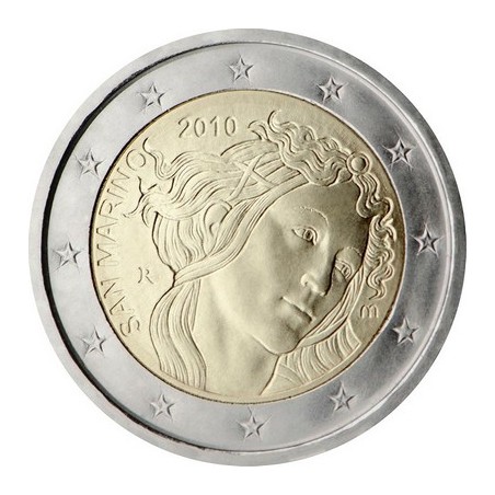 2 Euros Saint-Marin 2010, Coffret BU, 500ᵉ anniversaire de la mort du peintre italien Alessandro di Mariano di Vanni Filipepi