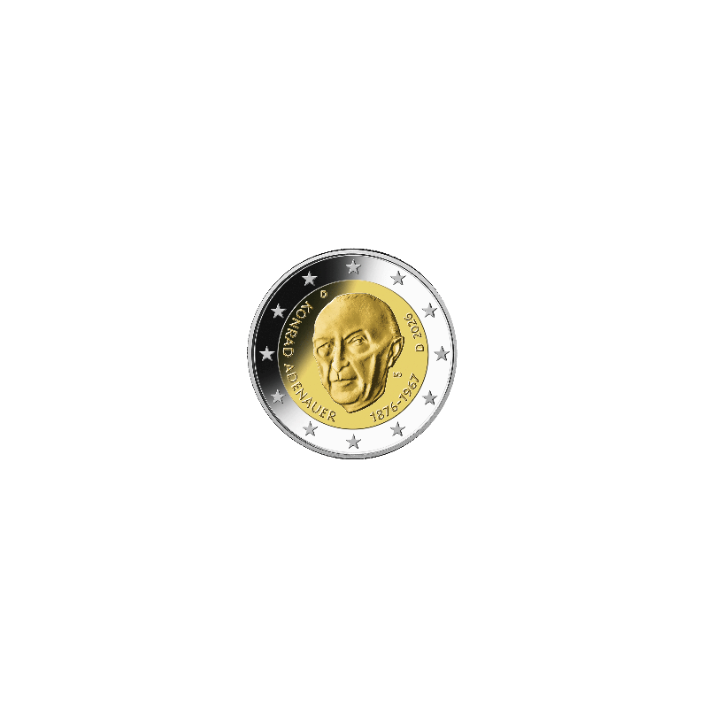 Pièce de 2 euros Allemagne 2026, UNC,  Konrad ADENAUER Atelier D