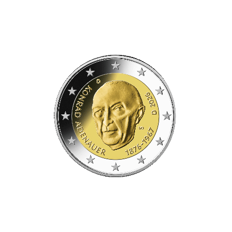 Pièce de 2 euros Allemagne 2026, UNC,  Konrad ADENAUER Atelier D