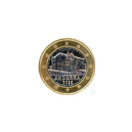 1 Euro Andorre 2025, UNC, Face Nationale Courante