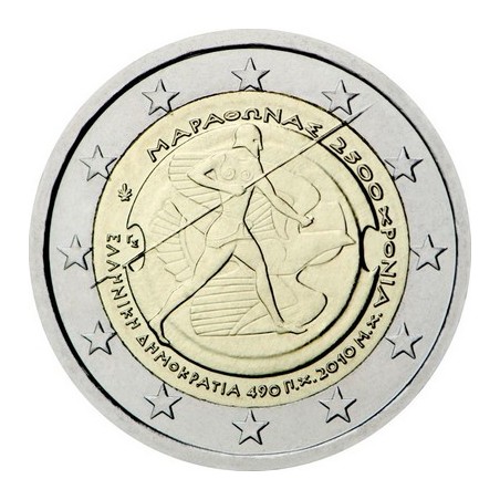 2 Euros Grèce 2010, UNC, 2500ᵉ anniversaire de la bataille de Marathon