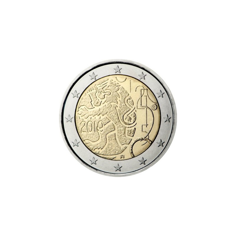 2 Euros Finlande 2010, UNC, 150ᵉ anniversaire du décret monétaire autorisant la Finlande à émettre des billets et pièces