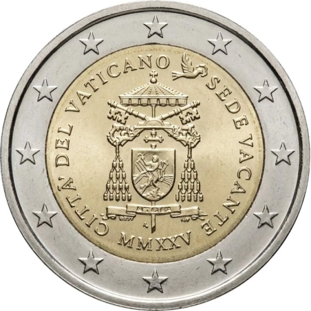 2 euros Vatican 2025, BU, CEDE VACANTE