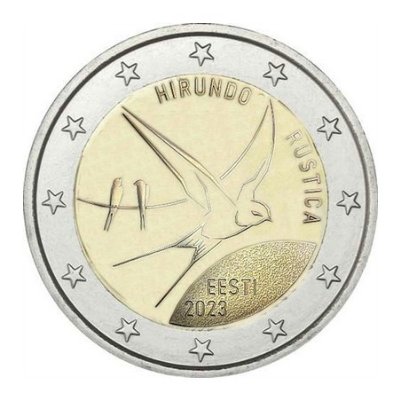 2 Euros Estonie 2023, BU, Hirondelle rustique