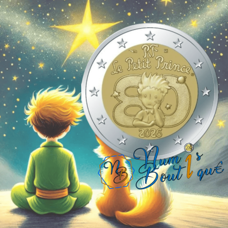 Pièce de 2 euros France 2026, BE Polissage Inversé, les 80 ans du petit Prince