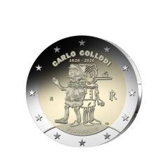 Pièce de 2 euros Italie 2026, UNC, les 200e anniversaire de Carlo Collodi – Pinocchio