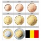 Série 8 pièces, BELGIQUE 2018, UNC, Face Nationale