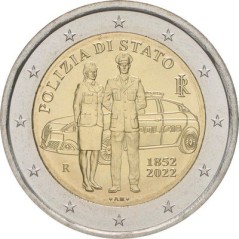 2 Euros Italie 2022, BU, 170 ans de la Police Italienne