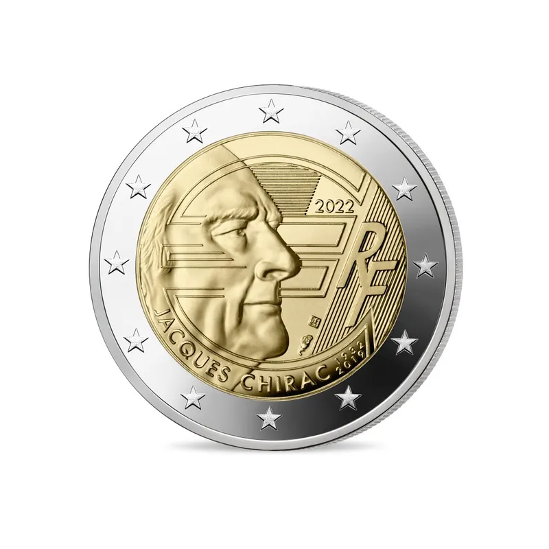 2 Euros France 2022, BU, Jacques Chirac