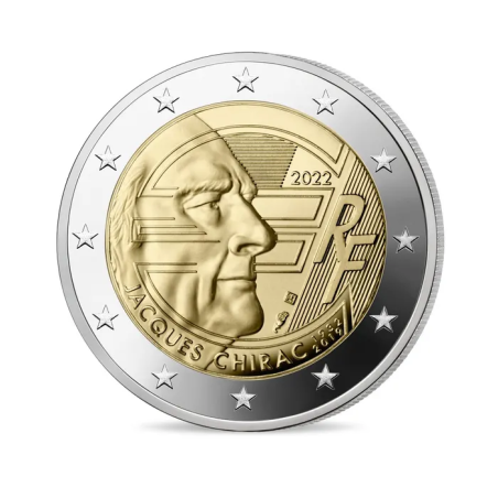 2 Euros France 2022, BU, Jacques Chirac