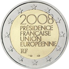 2 Euros France 2008, BU, Présidence du conseil de l’Union Européenne
