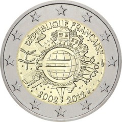 2 Euros France 2012, BU, 10ᵉ anniversaire de l’€uro
