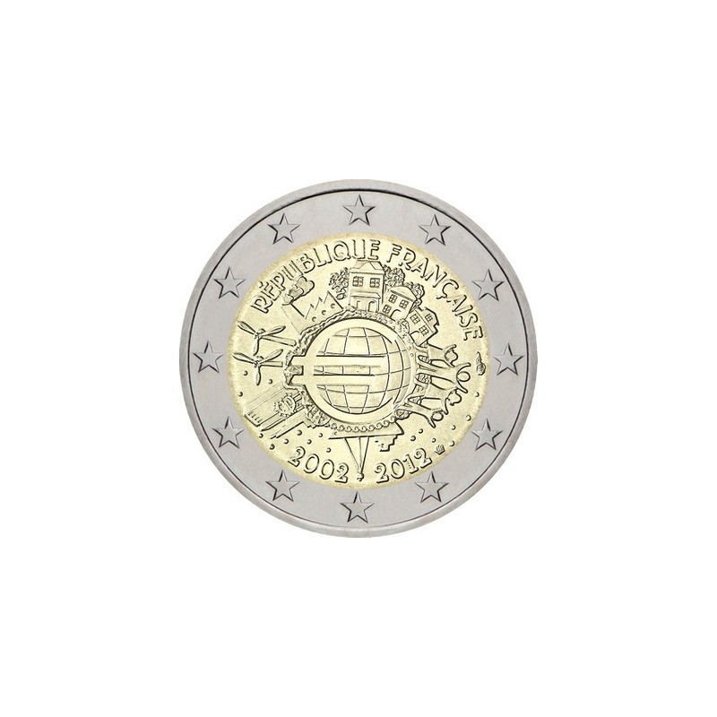 2 Euros France 2012, BU, 10ᵉ anniversaire de l’€uro