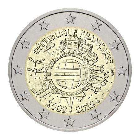 2 Euros France 2012, BU, 10ᵉ anniversaire de l’€uro