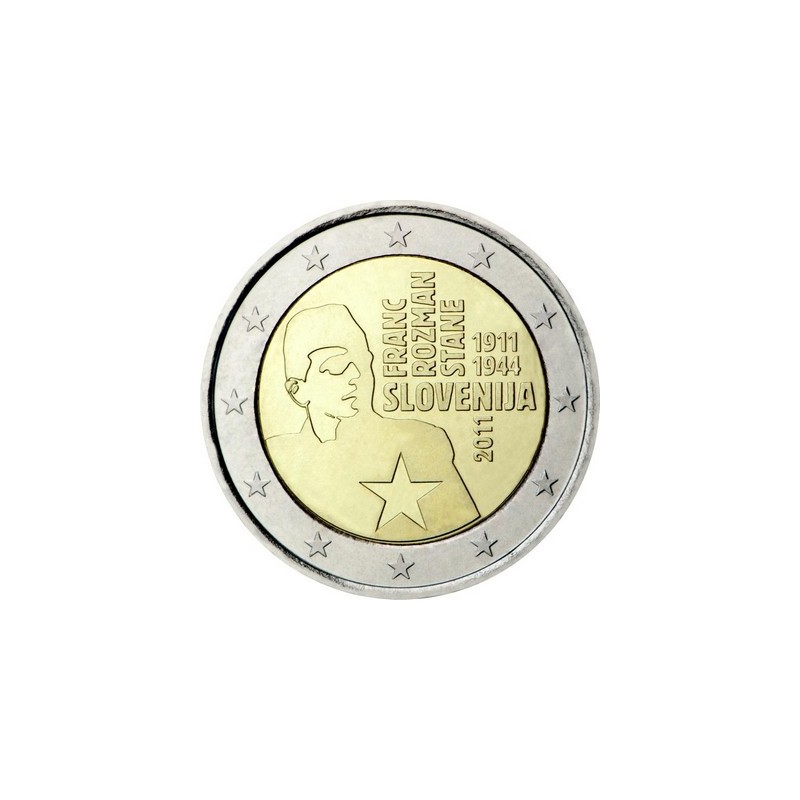 2 Euros Slovénie 2011, UNC, 100ᵉ anniversaire de la naissance de Franc Rozman-Stane