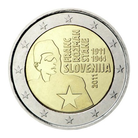 2 Euros Slovénie 2011, UNC, 100ᵉ anniversaire de la naissance de Franc Rozman-Stane