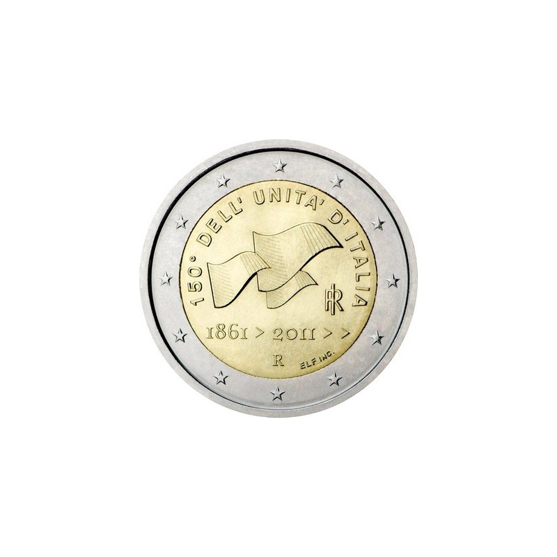 2 Euros Italie 2011, UNC, 150ᵉ anniversaire de l’unification de l’Italie