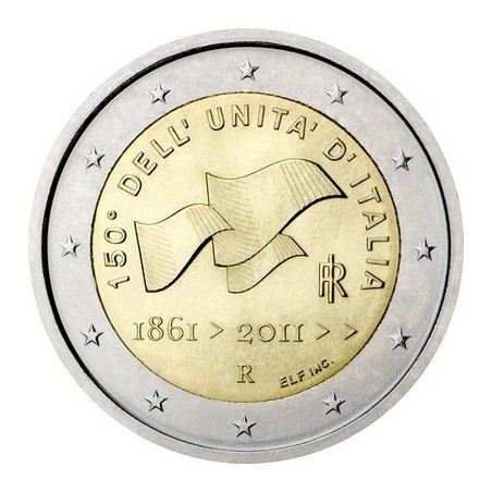 2 Euros Italie 2011, UNC, 150ᵉ anniversaire de l’unification de l’Italie