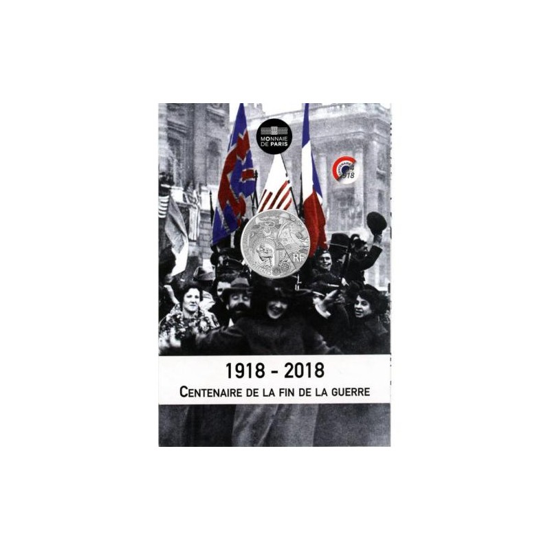 10 Euros France 2018, UNC, Centenaire de la fin de la Guerre de 1914-1918