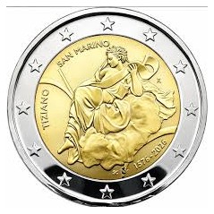 2 Euros Saint Marin 2026, BU, 450 ans mort de Tiziano