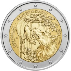 2 Euros, Saint Marin, 800e anniversaire de la mort de saint François d’Assise