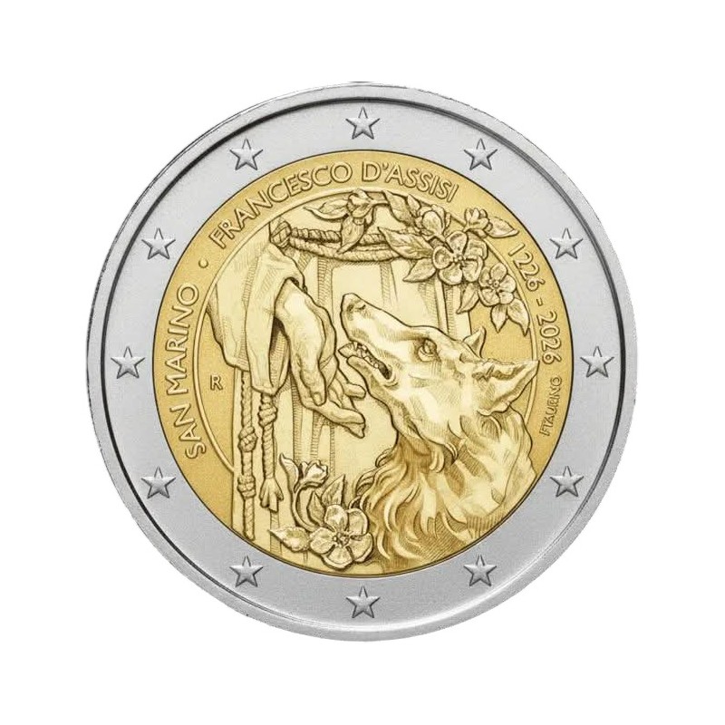 2 Euros Saint Marin 2026, BU, 800e anniversaire de la mort de saint François d’Assise