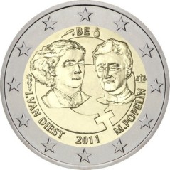 2 Euros Belgique 2011, UNC, 100e anniversaire de la Journée internationale des droits de la femme