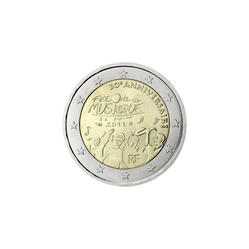 2 Euros France 2011, UNC, 30ᵉ anniversaire de la Fête de la musique