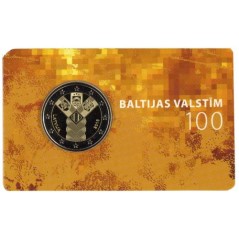 2 Euros Lettonie 2018, BU, Les 100 ans des Etas Baltes
