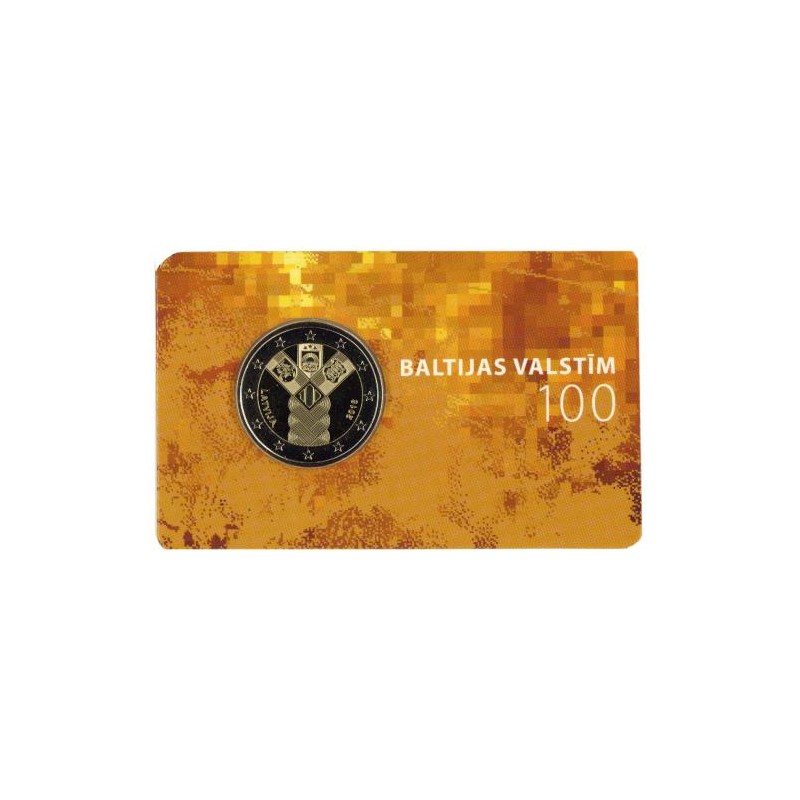 2 Euros Lettonie 2018, BU, Les 100 ans des Etas Baltes