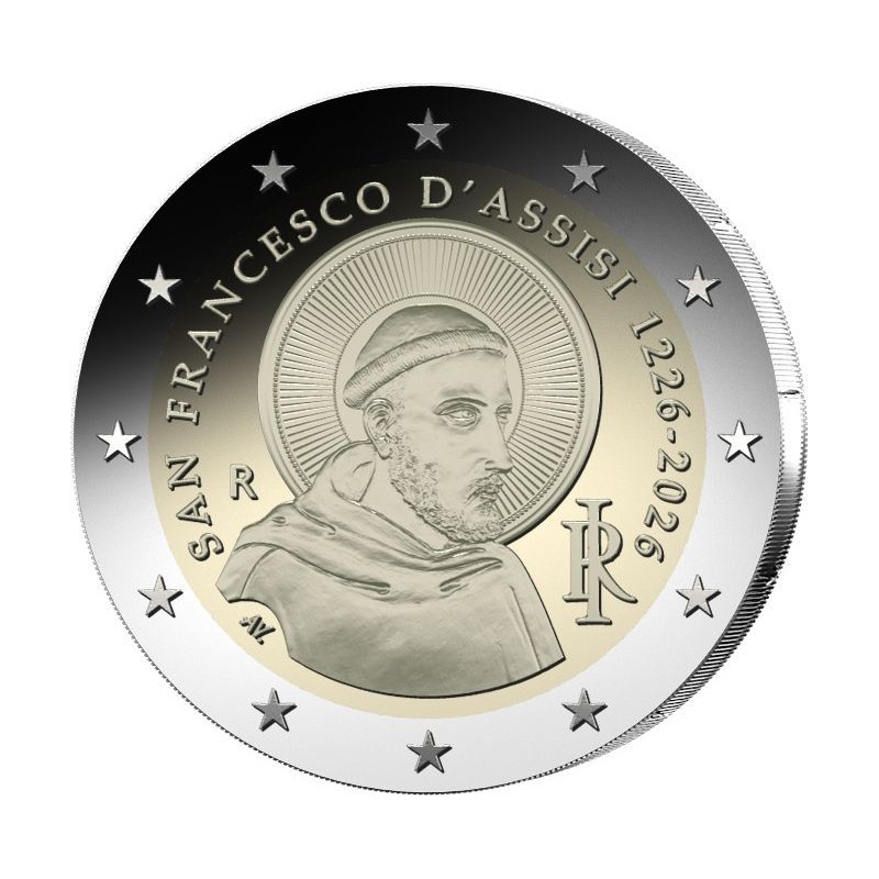 2 Euros UNC, 800e anniversaire de la mort de saint François d’Assise